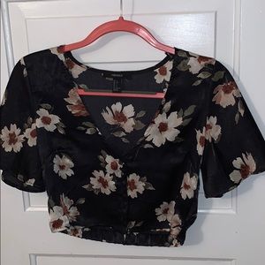 Floral crop t-shirt